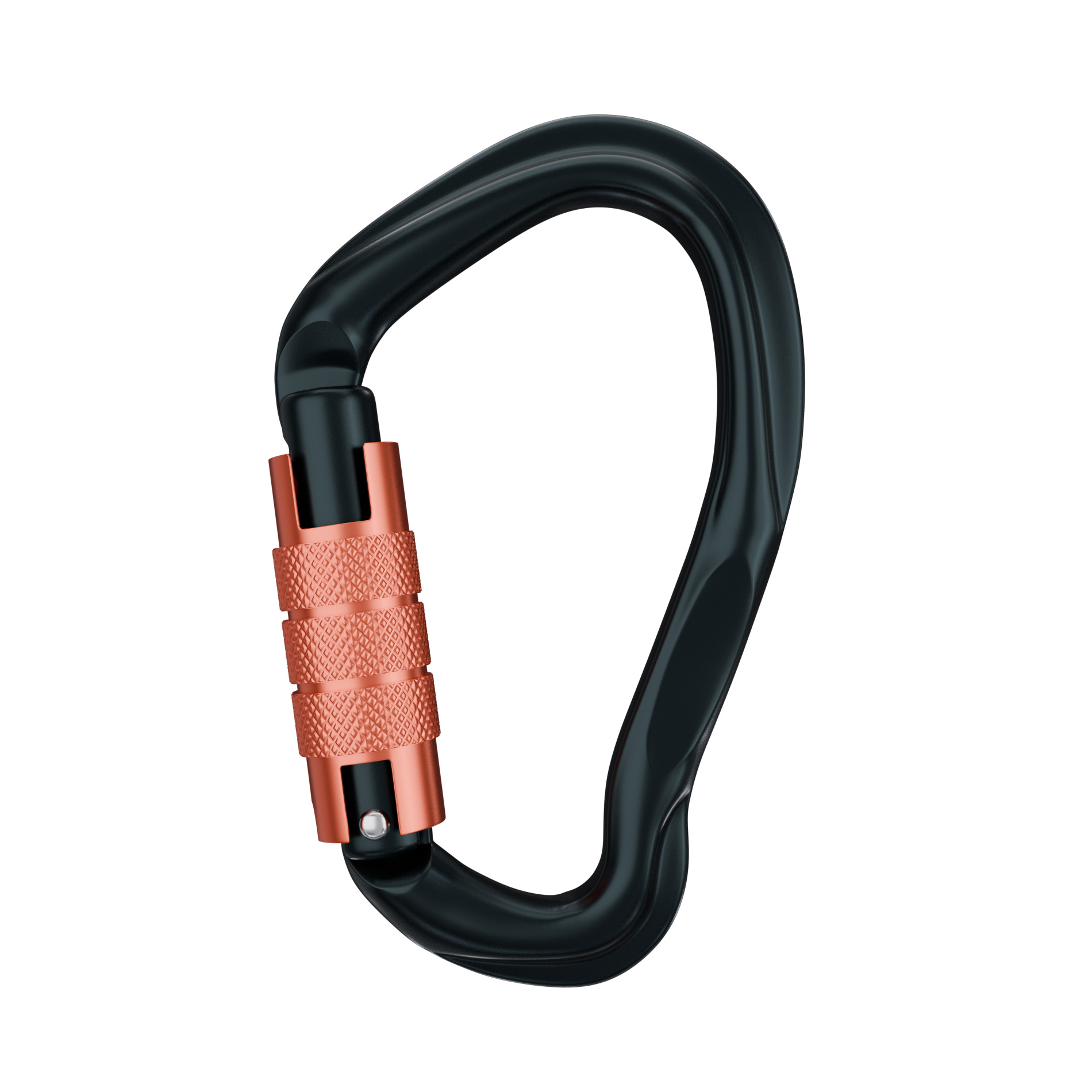 black Auto Locking Carabiner Large Carabiner 23KN Screw Lock Carabiner for Rock Climbing, Mountaineer, Aerial Work, hiking, rappelling, locking big adult dogs, hammock, swing ,carabiner key chains
