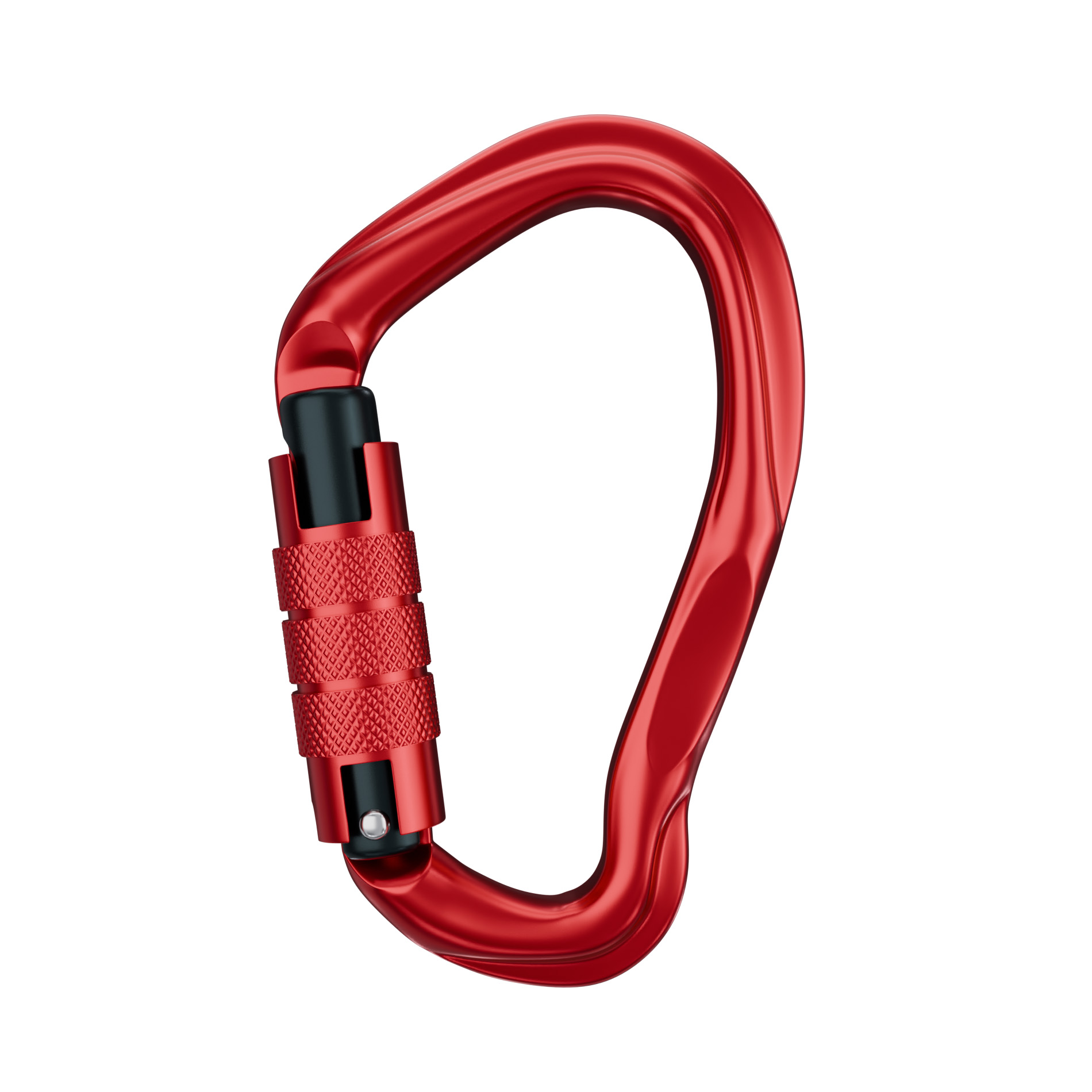 red Auto Locking Carabiner Large Carabiner 23KN Screw Lock Carabiner for Rock Climbing, Mountaineer, Aerial Work, hiking, rappelling, locking big adult dogs, hammock, swing ,carabiner key chains