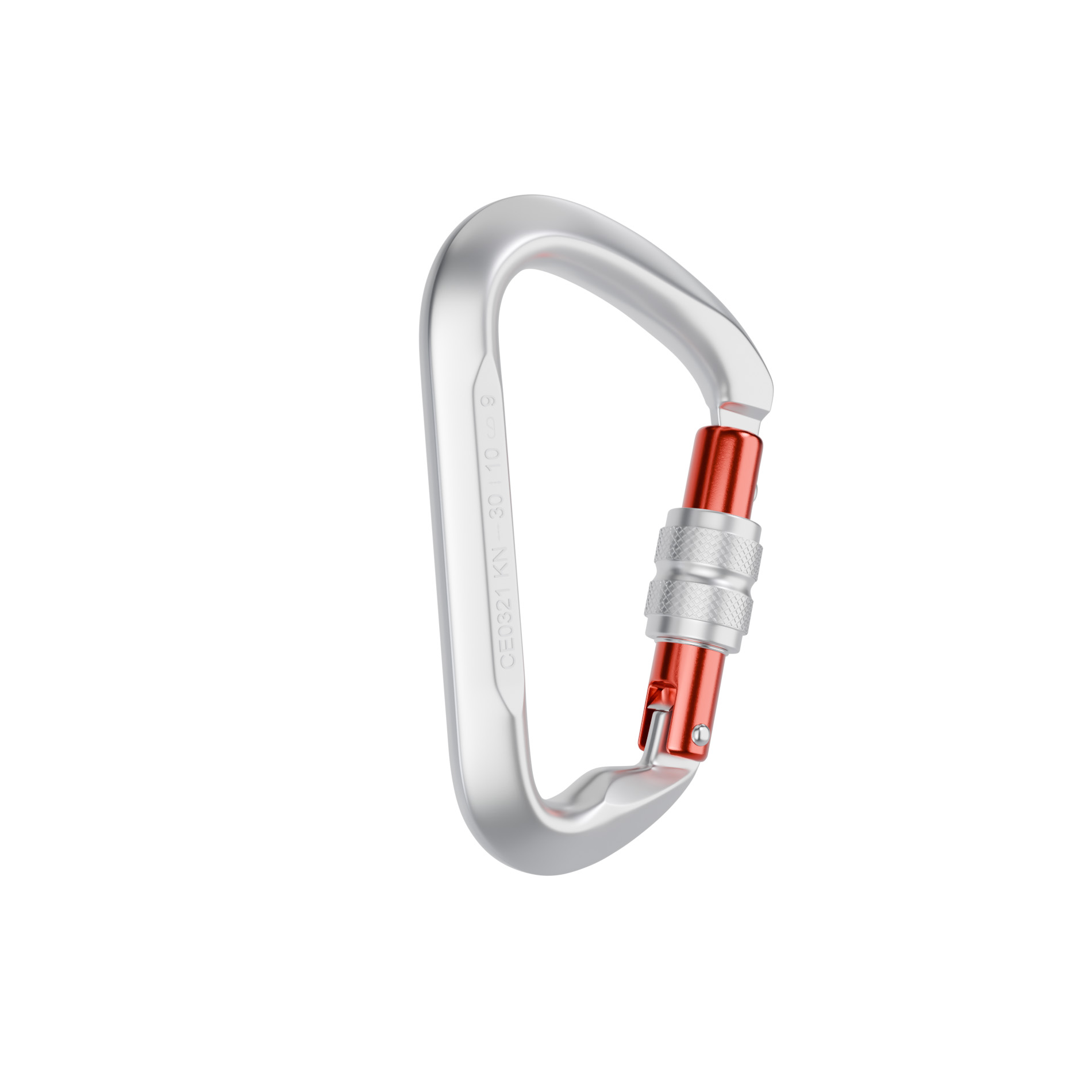 silver Rock climbing carabiner 30KN heavy duty carabiner Rappel Main Lock Large Size Auto Locking carabiner