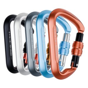 5PCS Rock climbing carabiner 30KN heavy duty carabiner Rappel Main Lock Large Size Auto Locking carabiner