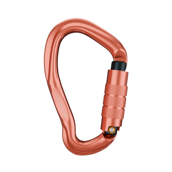 orange Auto Locking Carabiner Large Carabiner 23KN Screw Lock Carabiner for Rock Climbing, Mountaineer, Aerial Work, hiking, rappelling, locking big adult dogs, hammock, swing ,carabiner key chains